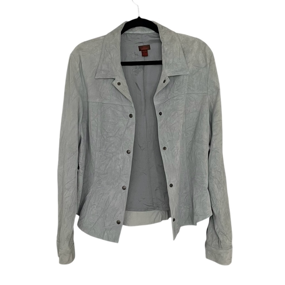 DANIER Blue Suede Shirt Jacket XXL